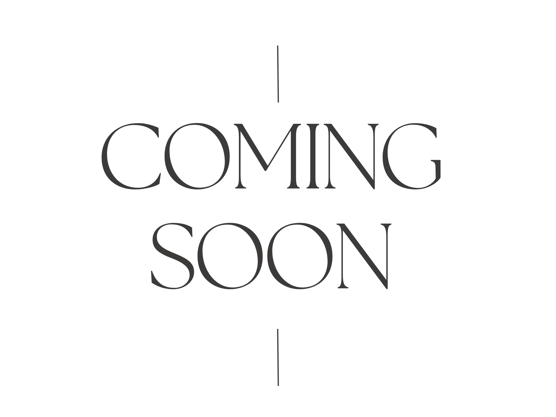 Eucalyptus branch with 'Coming Soon' message on white background for announcements.